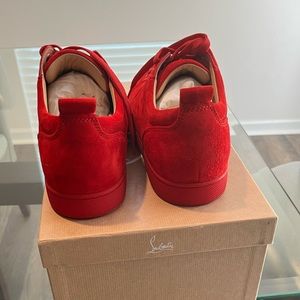 Red Christian Louboutin Louis junior spike flat men’s shoe size 42
